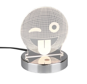 Lampka stołowa Smiley R52641106 RL Light LED 3,2W 3000K buźka srebrna