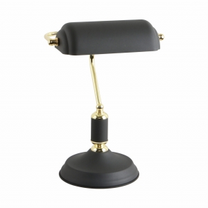 A2048-BK ROMA LAMPA BIURKOWA CZARNO-ZŁOTA/BLACK-GOLD