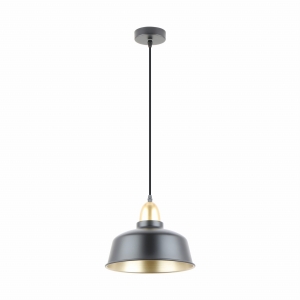 A8063-BK MENSA LAMPA WISZĄCA CZARNY MAT+ZŁOTO/MATT BLACK+GOLD
