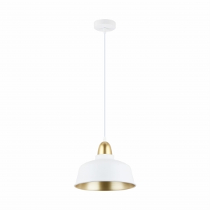 A8063-WH MENSA LAMPA WISZĄCA BIAŁY MAT+ZŁOTO/MATT WHITE+GOLD