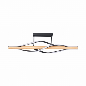 C230857003 BAEZ LAMPA SUFITOWA CZARNA+DREWNO/BLACK+WOOD