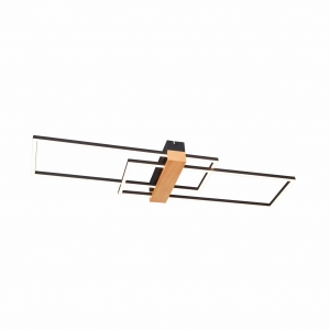 C230624202 MINAR LAMPA SUFITOWA CZARNA+DREWNO/BLACK+WOOD