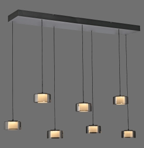 2115-18 RIKA LAMPA WISZĄCA CZARNY/SMOKY