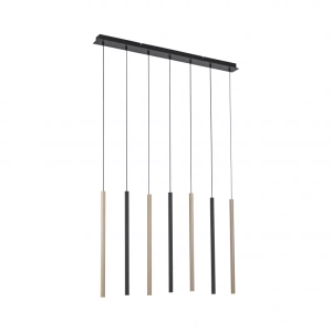 2117-18 FLUTE LAMPA WISZĄCA MATOWY MOSIĄDZ/CZARNY