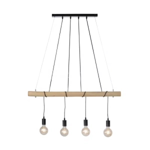 15505-18 TERO LAMPA WISZĄCA DREWNO/CZARNY