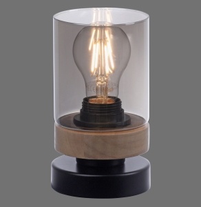 11310-18 PASQUAL LAMPA STOŁOWA CZARNY/DREWNO