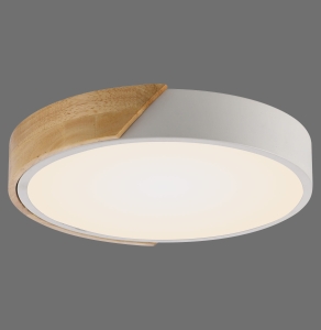 14288-16 BILA LAMPA SUFITOWA BIAŁY/DREWNO