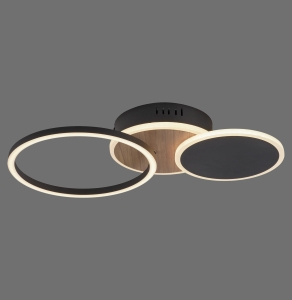 14116-78 SEVENT LAMPA SUFITOWA CZARNY/DREWNO