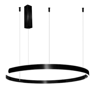 Lampa LED wisząca okrąg czarna XZ-004 88W + pilot