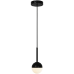 Lampa wisząca CONTINA PENDEL SORT/OPAL GLAS