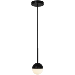 Lampa wisząca CONTINA PENDEL SORT/OPAL GLAS