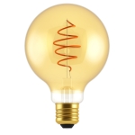 Żarówka Deco E27 G125 Spiral Dim 2200 Kelvin 400 Lumen