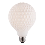 Żarówka DECO E27 G125 CHECKED 3000K 500LM OPAL WHITE