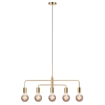 LAMPA WISZĄCA GLOOM 5-PENDEL E27 MESSING