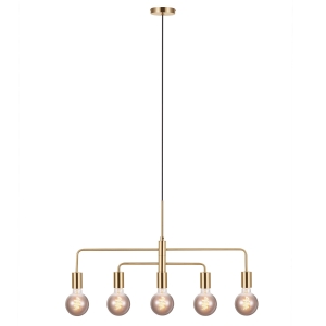 LAMPA WISZĄCA GLOOM 5-PENDEL E27 MESSING