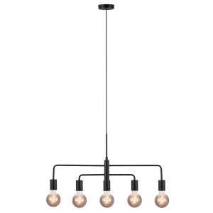 LAMPA WISZĄCA GLOOM 5-PENDEL E27 SORT