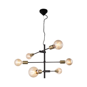Lampa wisząca JOSEFINE PENDEL 6XE27 SORT/MESSING