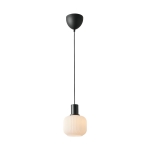 Lampa wisząca MILFORD MINI PENDANT E27 BLACK/OPAL WHITE GLASS