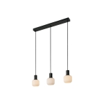 Lampa wisząca MILFORD MINI 3-RAIL PENDANT E14 BLACK/OPAL WHITE GLASS