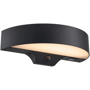 Lampa kinkiet MONAY ROUND SOLAR WALL LED BLACK