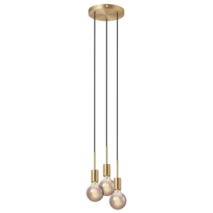 Lampa wisząca PACO 3-PENDEL E27 MESSING