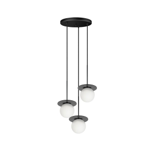 BORRA B 3P czarna potrójna sufitowa lampa wisząca