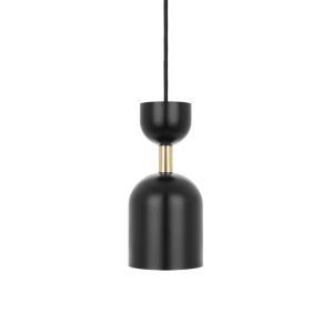SUPURU czarna sufitowa lampa wisząca z mosiężną rurką