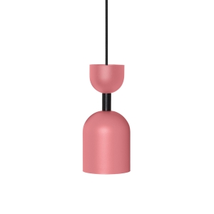 SUPURU różowa sufitowa lampa wisząca z czarną rurką