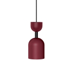 SUPURU burgundowa sufitowa lampa wisząca z czarną rurką