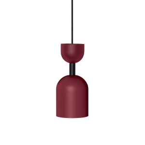 SUPURU burgundowa sufitowa lampa wisząca z czarną rurką
