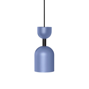 SUPURU niebieska sufitowa lampa wisząca z czarną rurką