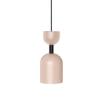 SUPURU beżowa sufitowa lampa wisząca z czarną rurką
