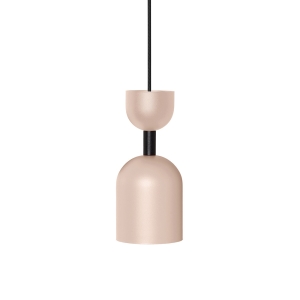 SUPURU beżowa sufitowa lampa wisząca z czarną rurką