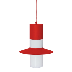CAPONIO A czerwonopomarańczowa sufitowa lampa wisząca