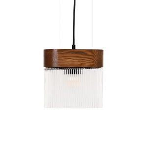 FLUMINA A orzechowa sufitowa lampa wisząca