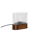 FLUMINA ST orzechowa lampa stołowa
