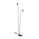 Lampa podłogowa MONO II  czarny - mosiądz
