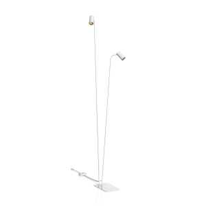 Lampa podłogowa MONO II biały - złoty