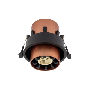 Lampa punktowa podtynkowa MONO SLIDE Satynowa miedź - czarny