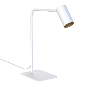 Lampa biurkowa MONO biała - złota
