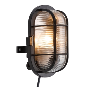 Lampa ścienna SKOT OVAL E27 SORT