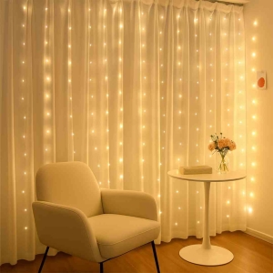 Kurtyna Okienna Girlanda Mery 300 LED USB Ciepła 3000K