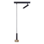 Lampa STAMP 1 zwis + 1 plafon czarny/złoty szczotkowany 41252