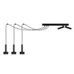 Lampa STAMP SPIDER 3 zwis + 2 czarny 41256