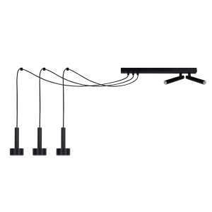 Lampa STAMP SPIDER 3 zwis + 2 czarny 41256
