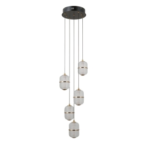 Alani - Lampa wisząca PND-34375-5-BK