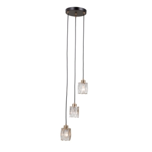 Torno - Lampa wisząca PND-40813-3R-BK-HBR
