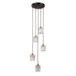 Torno - Lampa wisząca PND-40813-5R-BK-HBR