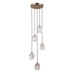 Torno - Lampa wisząca PND-40813-5R-HBR