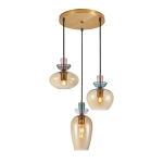 Fanda - Lampa wisząca PND-31882-3A-GD-AMB